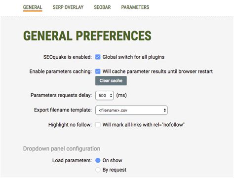 link https www.seoquake.com guide basic panel.html|SEO Parameters .